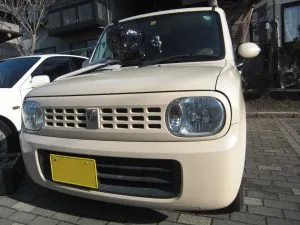 出張　ガラスリペア　スズキ　ラパン