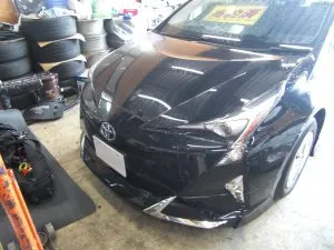 50プリウス　ドアの凹み　デントリペア