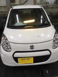 スズキ　アルト　ボンネット　デントリペア